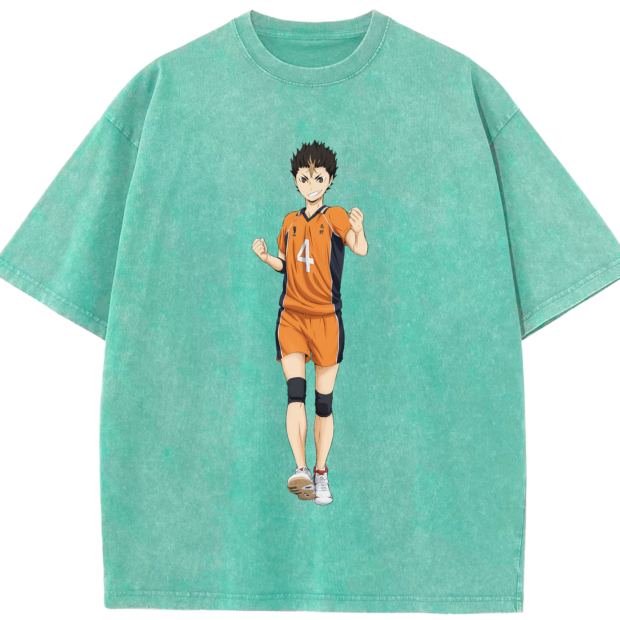 （画像用） ハイキュー!! Haikyu!! 綿100% ヴィンテージ風 半袖Tシャツ（フロントプリント）